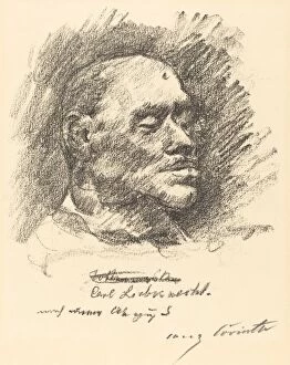 Totenmaske Liebknechts (Liebknecht's Death Mask), 1920. Creator: Lovis Corinth