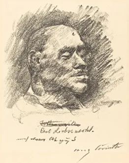 Totenmaske Liebknechts (Liebknecht's Death Mask), 1920. Creator: Lovis Corinth Totenmaske Liebknechts (Liebknecht's Death Mask), 1920. Creator: Lovis Corinth