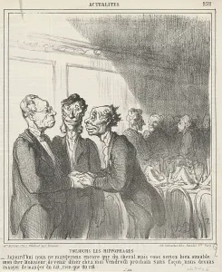 Toujours les Hippophages, 19th century. Creator: Honore Daumier