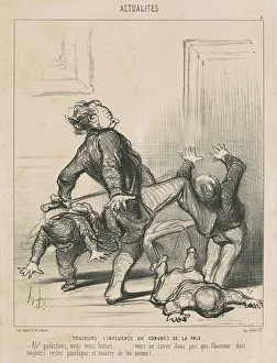Kicked Prints: Toujours l'influence du congres de la paix... 19th century. Creator: Honore Daumier