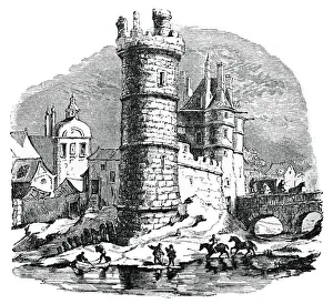 Essonne Prints: Tour de Nesle, Paris, 17th century, (1870)