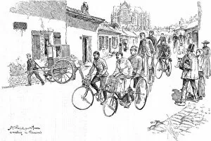 Association Gallery: A Tour of the Pickwick Cycling Club in France, 1888. Creator: C Angerer & Goschl