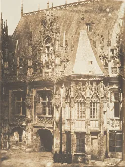 Stonework Prints: Tourelle du Palais de Justice, Rouen, 1852-54. Creator: Edmond Bacot