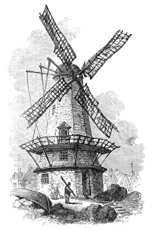 Sails Prints: The Tourist in Iceland: old windmill, Reykjavik, 1881. Creator: Unknown
