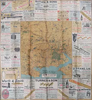 Lestrange Robert Augustus Henry Prints: Tourist Map of the New Forest and District, c1900. Creator: Unknown