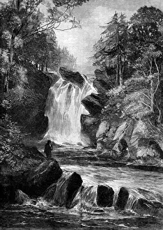 Aberdeenshire Prints: The Tourist Season in Scotland: The Falls of Muick