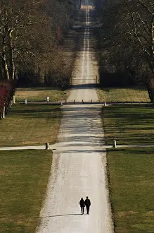 Tourists in the gardens of Chambord Castle, Loire Valley, France, 2008. Creator: Unknown