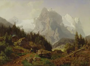 Rocky Prints: Tourists in the Mountains, 1864. Creator: Nils Bjornsen Moller