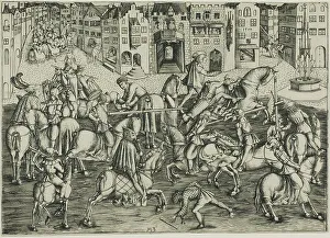 Master Mz Prints: The Tournament, 1500. Creator: Master MZ