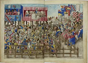 The Tournament Book of Rene d Anjou, ca 1447. Artist: Anonymous