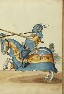 Equestrian Equipment Prints: A Tournament Contest; Tournament Book, about 1560-1570. Creator: Unknown