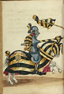 A Tournament Contest; Tournament Book, about 1560-1570. Creator: Unknown