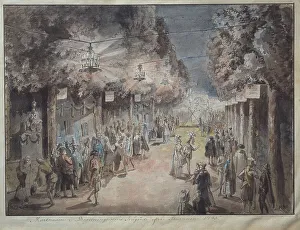 Martin Elias Prints: Tournament at Drottningholm's park in 1785. Creator: Elias Martin