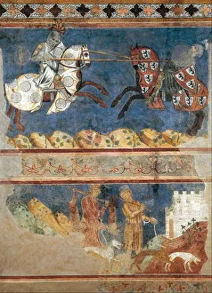 Tournament and Hunting Scenes, 1289. Artist: Azzo di Masetto (active ca 1280s)