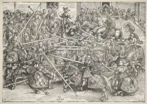 The Tournament with lances, 1509. Creator: Lucas Cranach (German, 1472-1553)