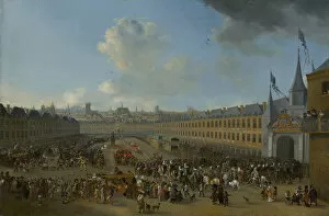 Bratislava Gallery: Tournament at the Place des Vosges in Paris, ca 1665. Creator: Wouwerman, Pieter (1623-1682)
