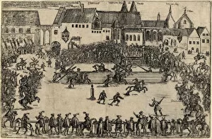 Tournament at the time of Henry I the Fowler (938), ca. 1575. Artist: Anonymous