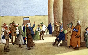 Lance Thackeray Prints: Tow Rows in the Temple, 1908. Artist: Lance Thackeray