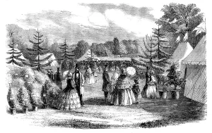 Marquee Prints: The Towcester Flower Show, 1858. Creator: Unknown
