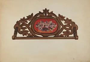 Figurehead Prints: Towel Rack, c. 1938. Creator: Elizabeth Fairchild