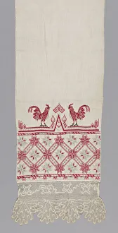 Cross Stitch Gallery: Towel, Russia, 19th century. Creator: Unknown