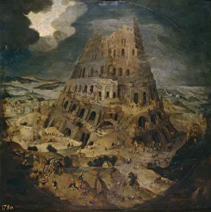 Babel Prints: The Tower of Babel, ca 1595. Artist: Brueghel, Pieter, the Younger (1564-1638)