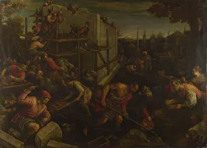 The Tower of Babel, ca. 1600. Artist: Bassano, Leandro (1557-1622) The Tower of Babel, ca. 1600. Artist: Bassano, Leandro (1557-1622)