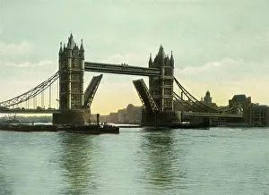 Eyre And Prints: The Tower Bridge, c1900s. Creator: Eyre & Spottiswoode