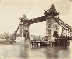 Horace Collection: Tower Bridge under construction, London, c1893