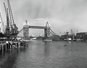 Docks Prints: Tower Bridge, London, c1955. Creator: Arthur Charles Kirby Ware
