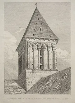 John Sell Cotman British Prints: Tower of the Church of Haute Allemagne near Caen