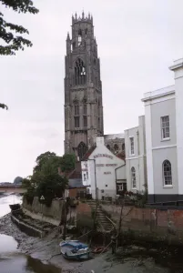 Tower of the Church of St. Bottolph and River Witham, Boston, Lincolnshire, 20th century. Artist: CM Dixon