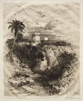 A Tower of Cortes, 1883. Creator: Thomas Moran (American, 1837-1926)