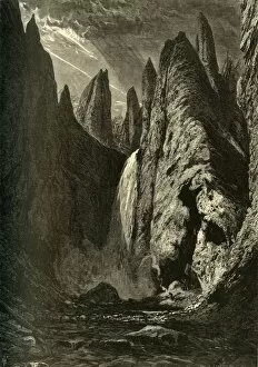 Abel Reid Gallery: Tower Falls, 1872. Creator: W. J. Linton