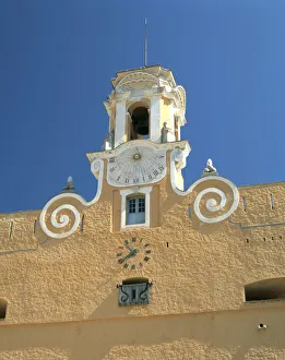 Clock Prints: Tower of the Genoese Governors Palace, Citadel, Bastia, Corsica