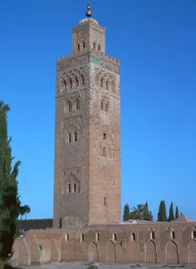 Marrakech Prints: Tower of Koutoubia Mosque in Marrakech, 12th century. Artist: Abu Yusuf Yaqub al-Mansur