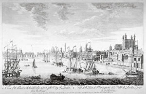 Maurer Collection: Tower of London, 1753. Artist: Johann Sebastian Muller