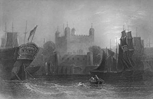 Ominous Collection: The Tower of London, 1859. Artist: James Tibbitts Willmore