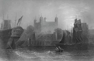 Ominous Prints: The Tower of London, 1859. Artist: James Tibbitts Willmore