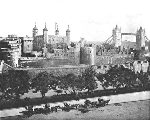 Hackney Carriage Prints: The Tower of London, 1894. Creator: Unknown
