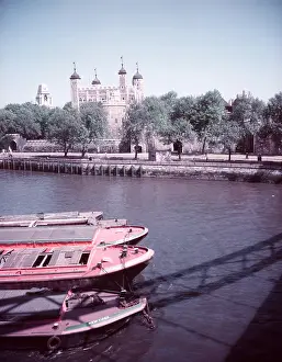 Cargo Boat Prints: The Tower of London, c1955. Creator: Arthur Charles Kirby Ware