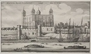 Bohemia Prints: The Tower, London. Creator: Wenceslaus Hollar (Bohemian, 1607-1677)