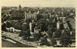 Aerial View Collection: Tower of London. General View from the South, c1920. Creator: Unknown