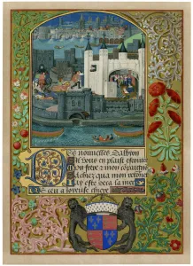 London Landmarks Collection: The Tower of London with London Bridge, c1500, (c1901)