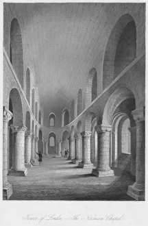 Mead Prints: Tower of London. - The Norman Chapel, c1841. Artist: Henry Melville