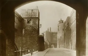 Penitentiary Prints: Tower of London. St. Thomass and the Bell Tower, c1910. Creator: Unknown