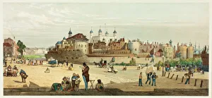 The Tower and Mint from Great Tower Hill, plate two from Original Views of London as It