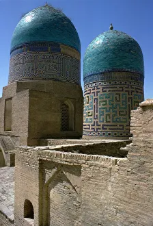 Samarkand Prints: Tower of the Shah-Zindeh Mausoleums, 14th century