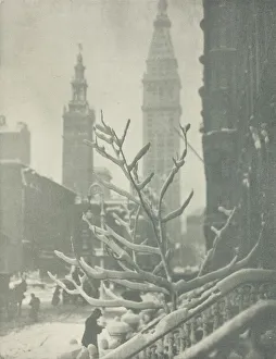 Stieglitz Alfred Prints: Two Towers, New York, 1911. Creator: Alfred Stieglitz