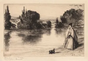 1818 1910 Prints: The Towing Path, 1864. Creator: Francis Seymour Haden (British, 1818-1910)